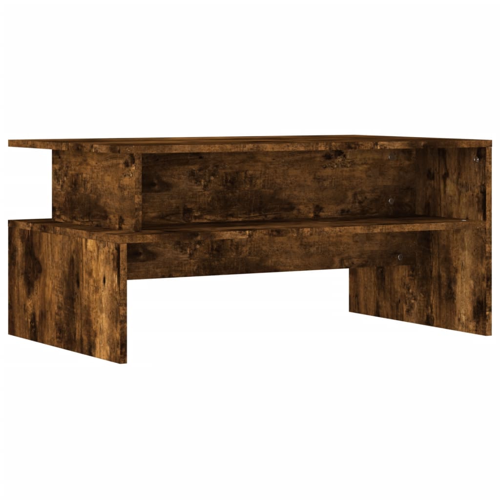 Wooden Coffee Table 90cm Wide With Shelf - Vantage Home