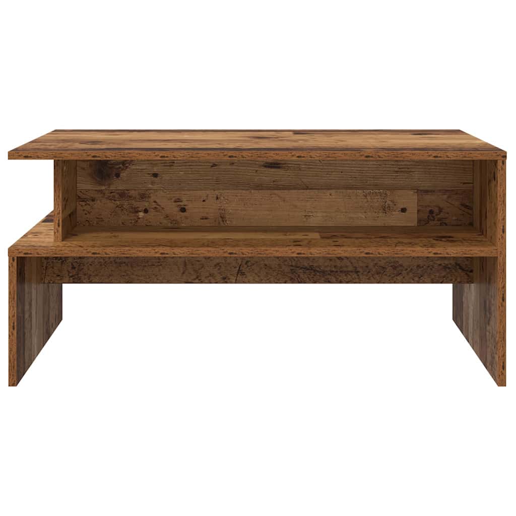 Wooden Coffee Table 90cm Wide With Shelf - Vantage Home