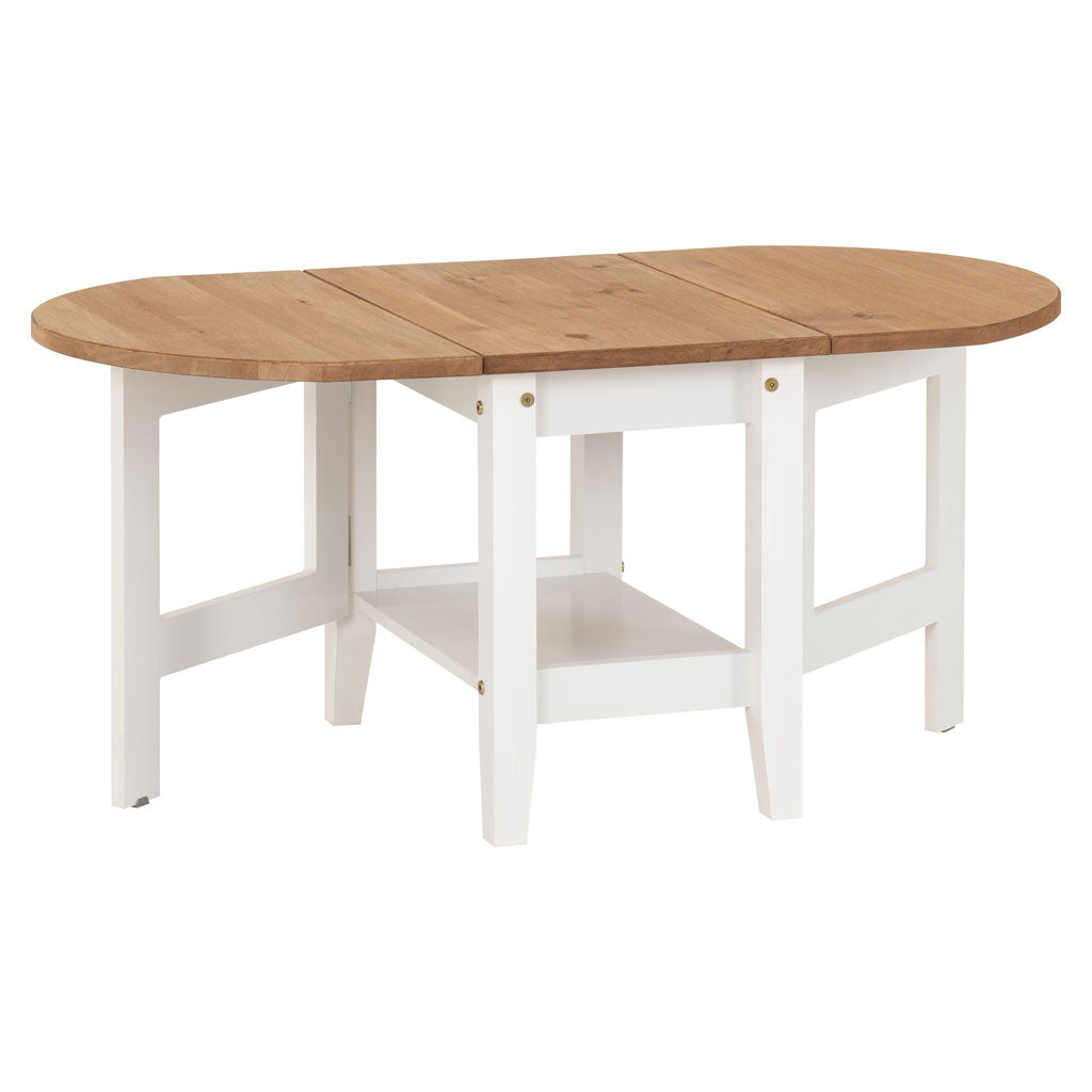 Wooden Coffee Table Drop Leaf - Santos