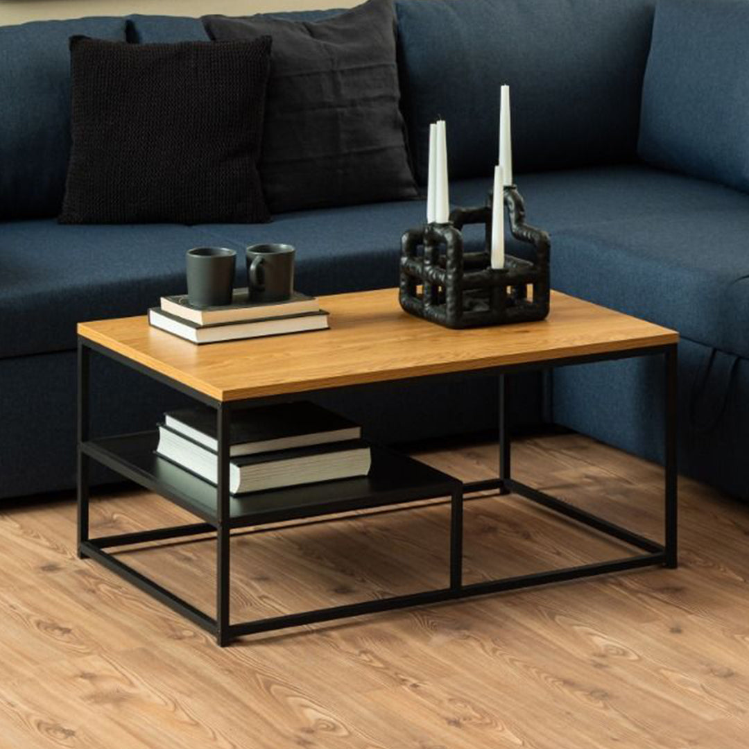 Wooden Coffee Table With Open Shelf - Gila