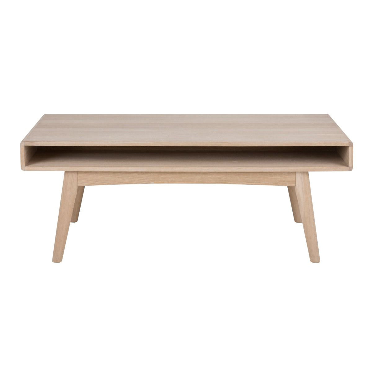 Wooden Coffee Table Rectangular With Open Shelf - Marte