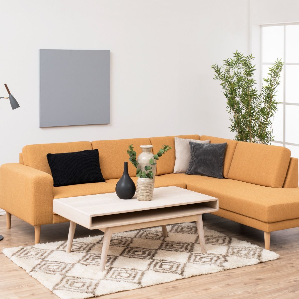 Wooden Coffee Table Rectangular With Open Shelf - Marte