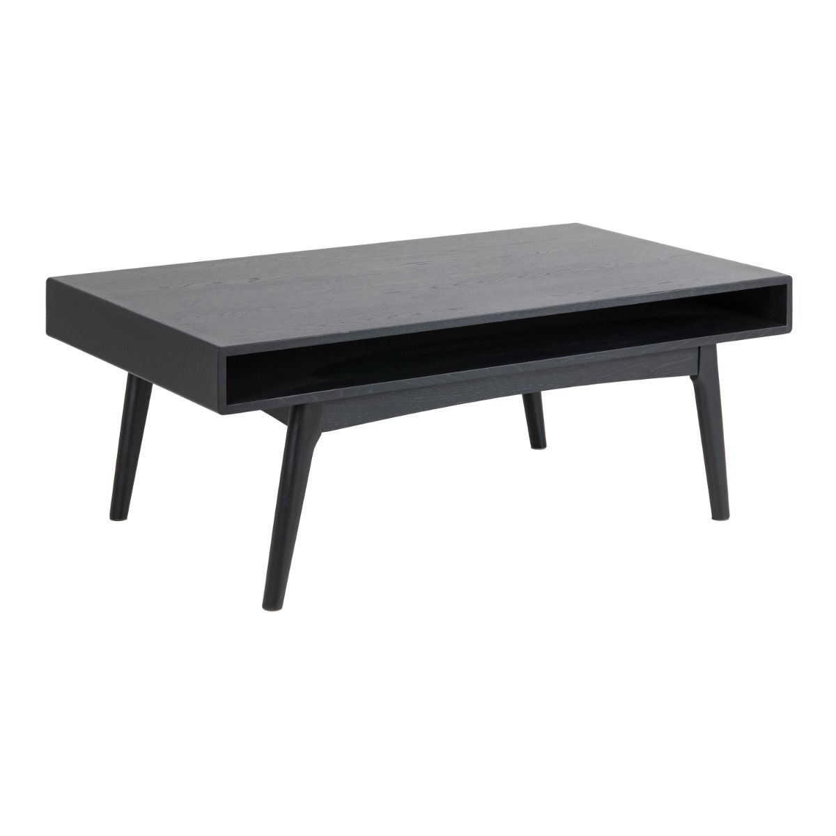 Wooden Coffee Table Rectangular With Open Shelf - Marte