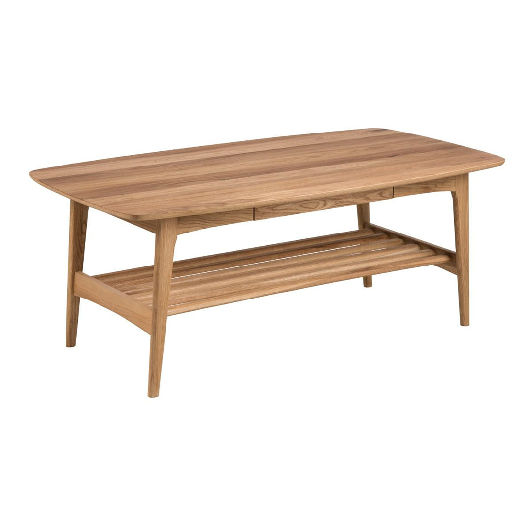 Wooden Coffee Table Rectangular With 1 Drawer - Emma