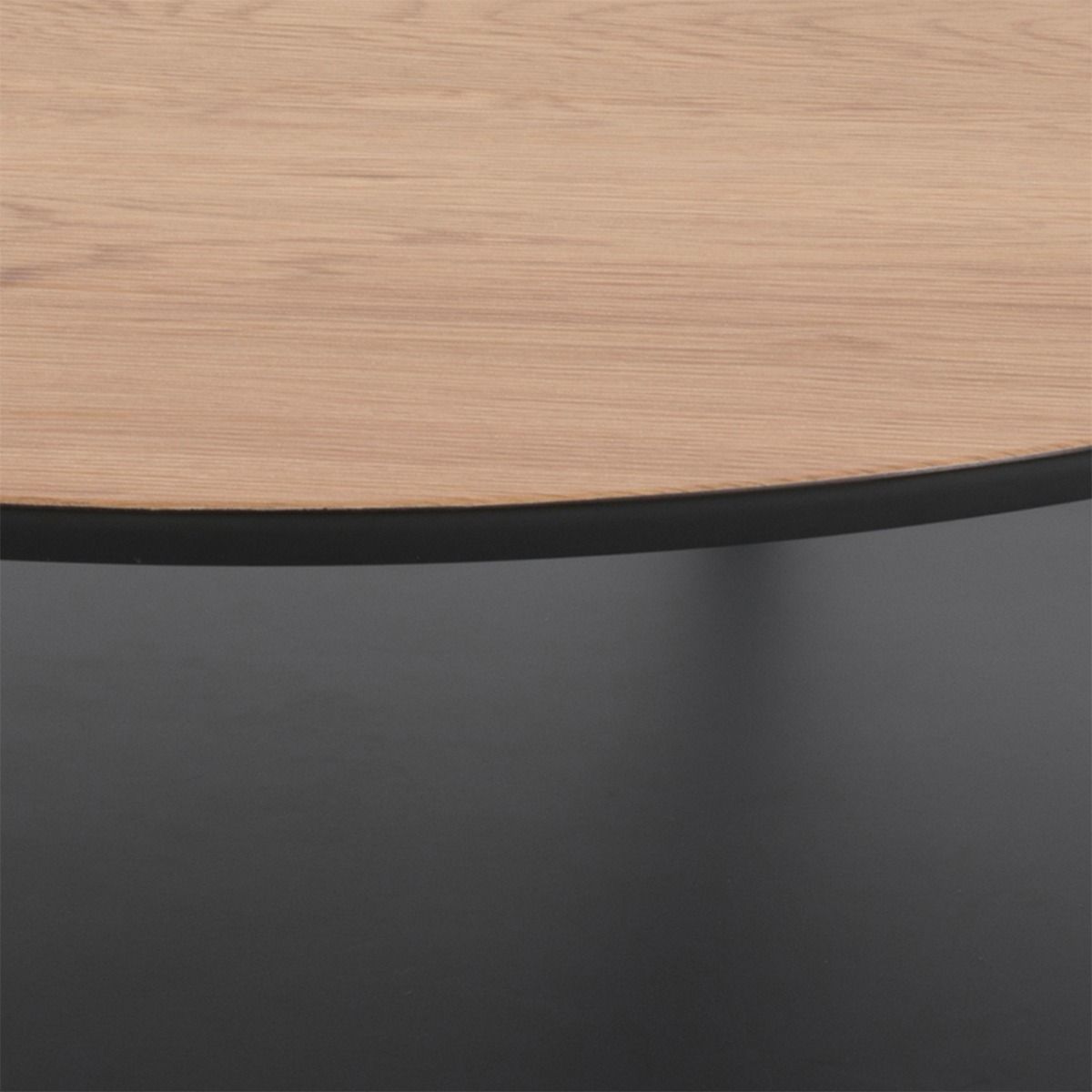 Wooden Coffee Table Round With Under Shelf - Goldington