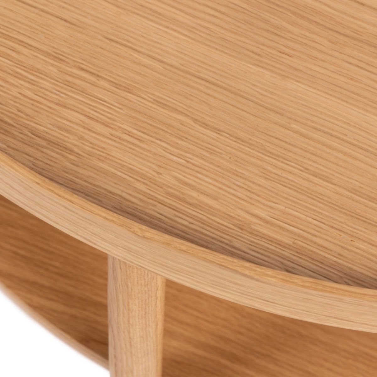 Wooden Coffee Table Round With Undershelf - Banbury