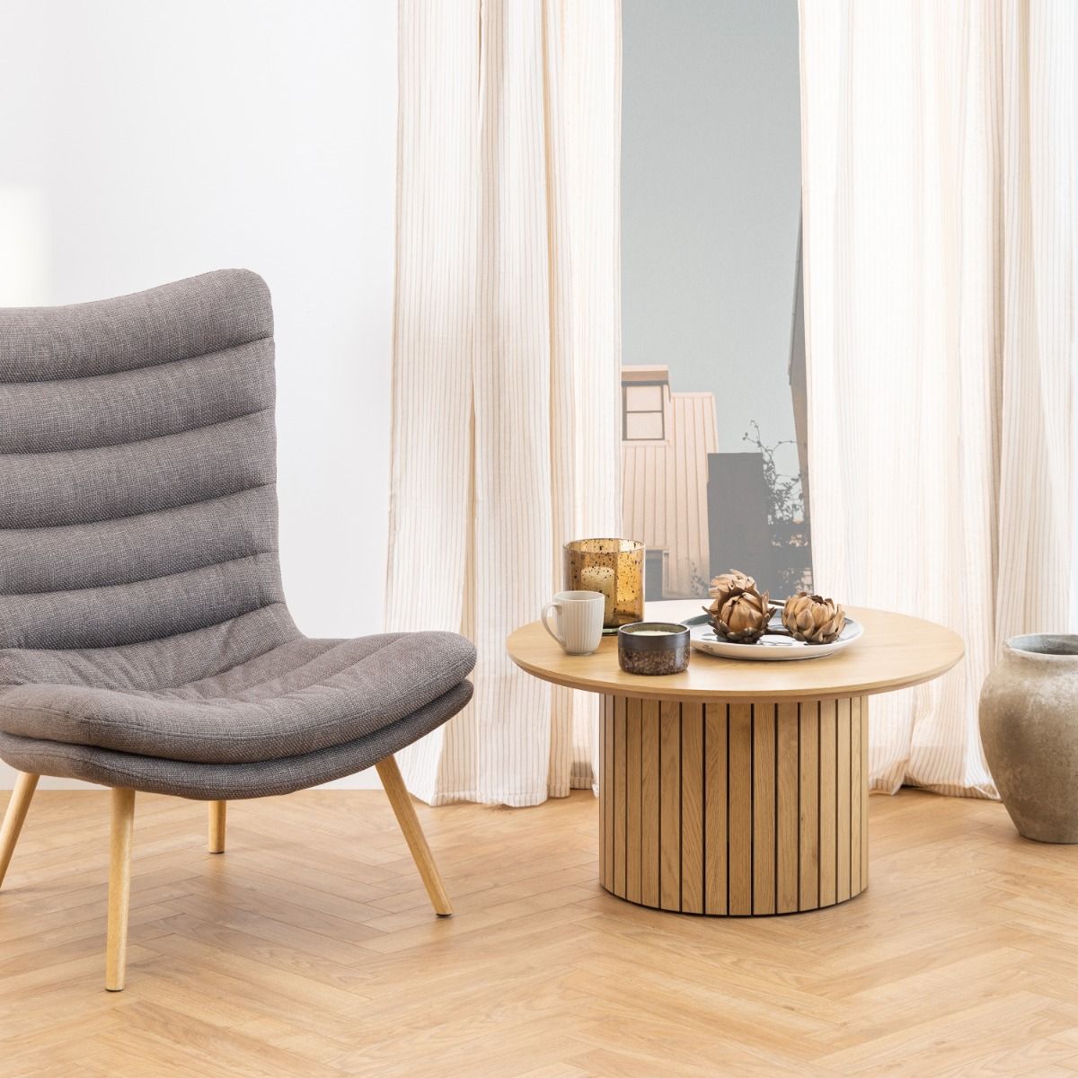 Wooden Coffee Table Round - Yale