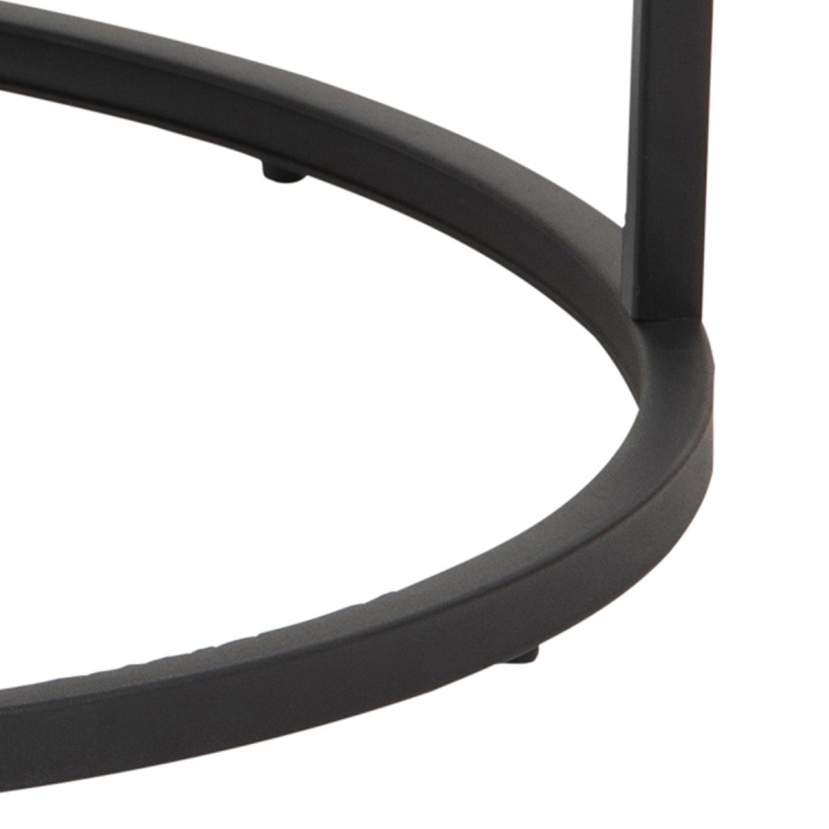 Wooden Coffee Table in Set Of 2 Round And Oval - Spiro