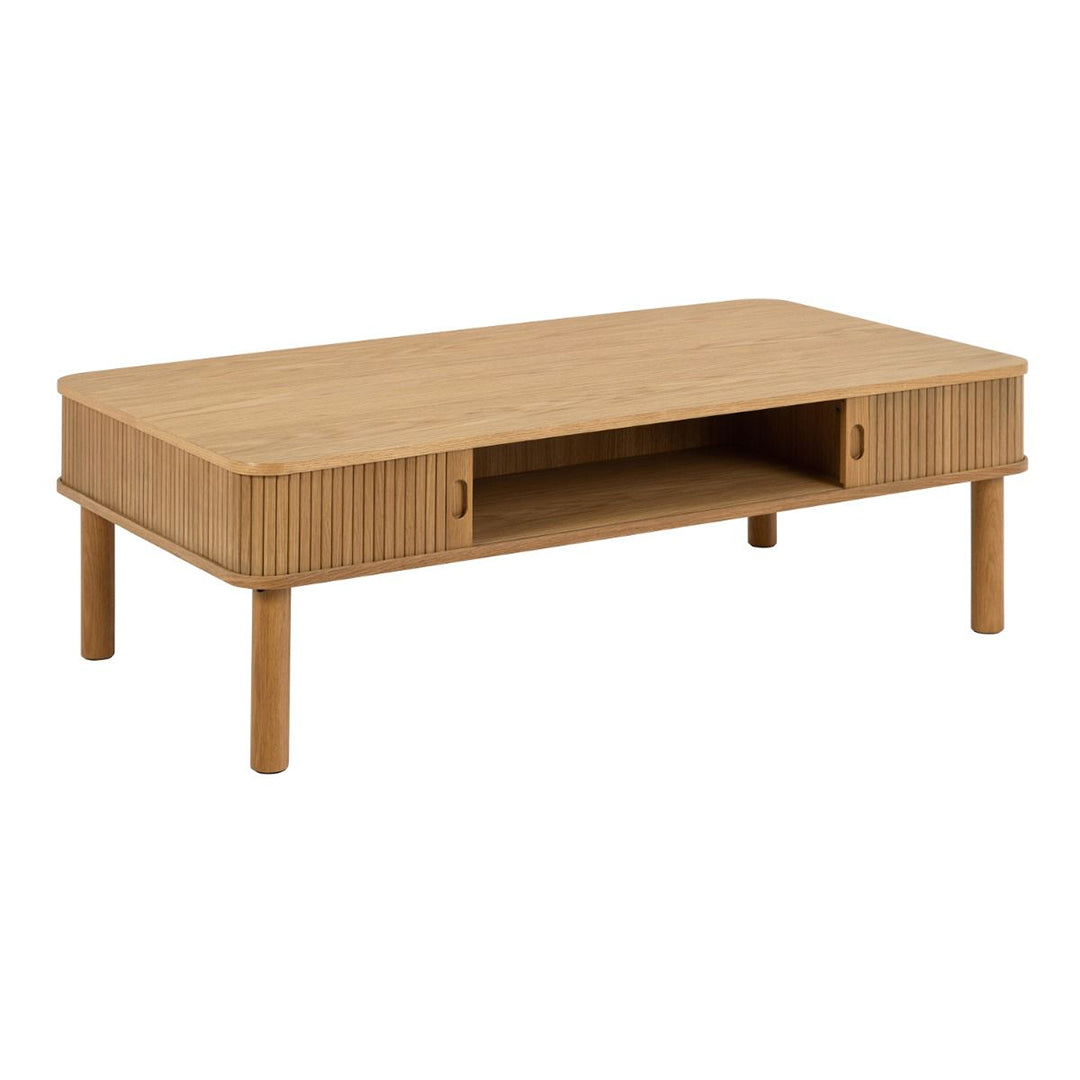 Wooden Coffee Table With Sliding Door - Langley