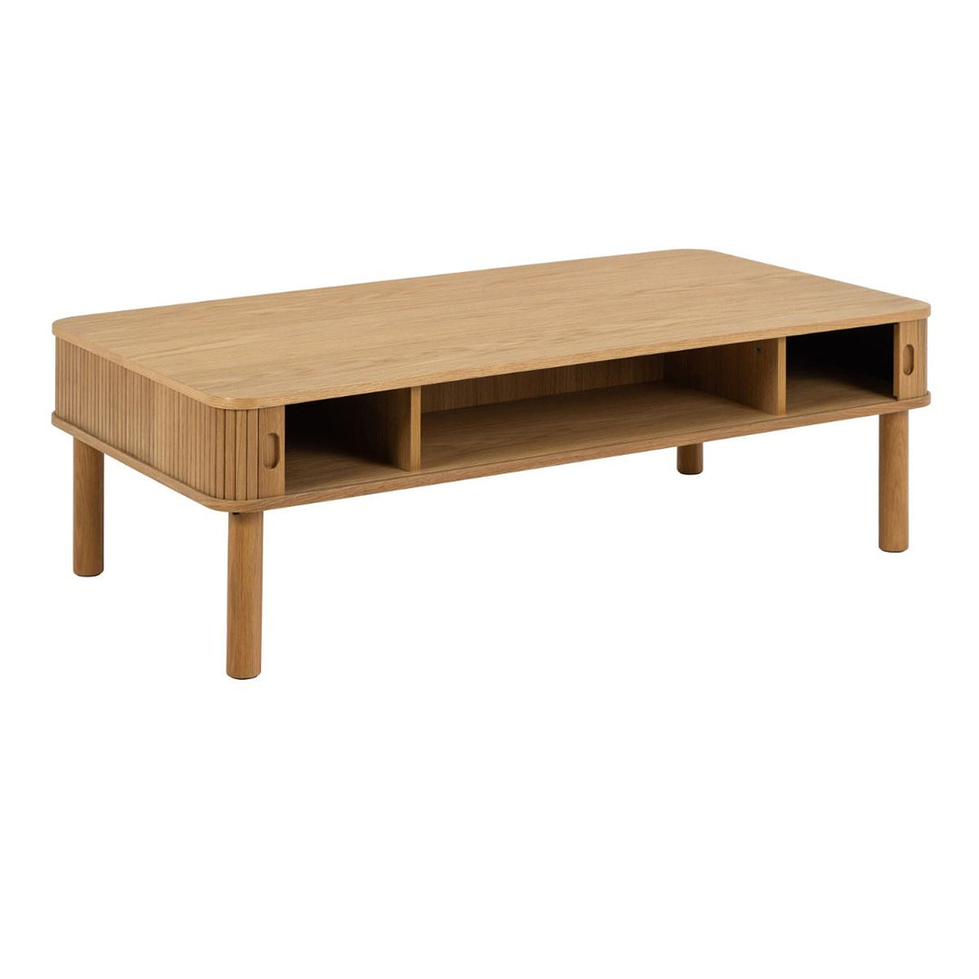 Wooden Coffee Table With Sliding Door - Langley