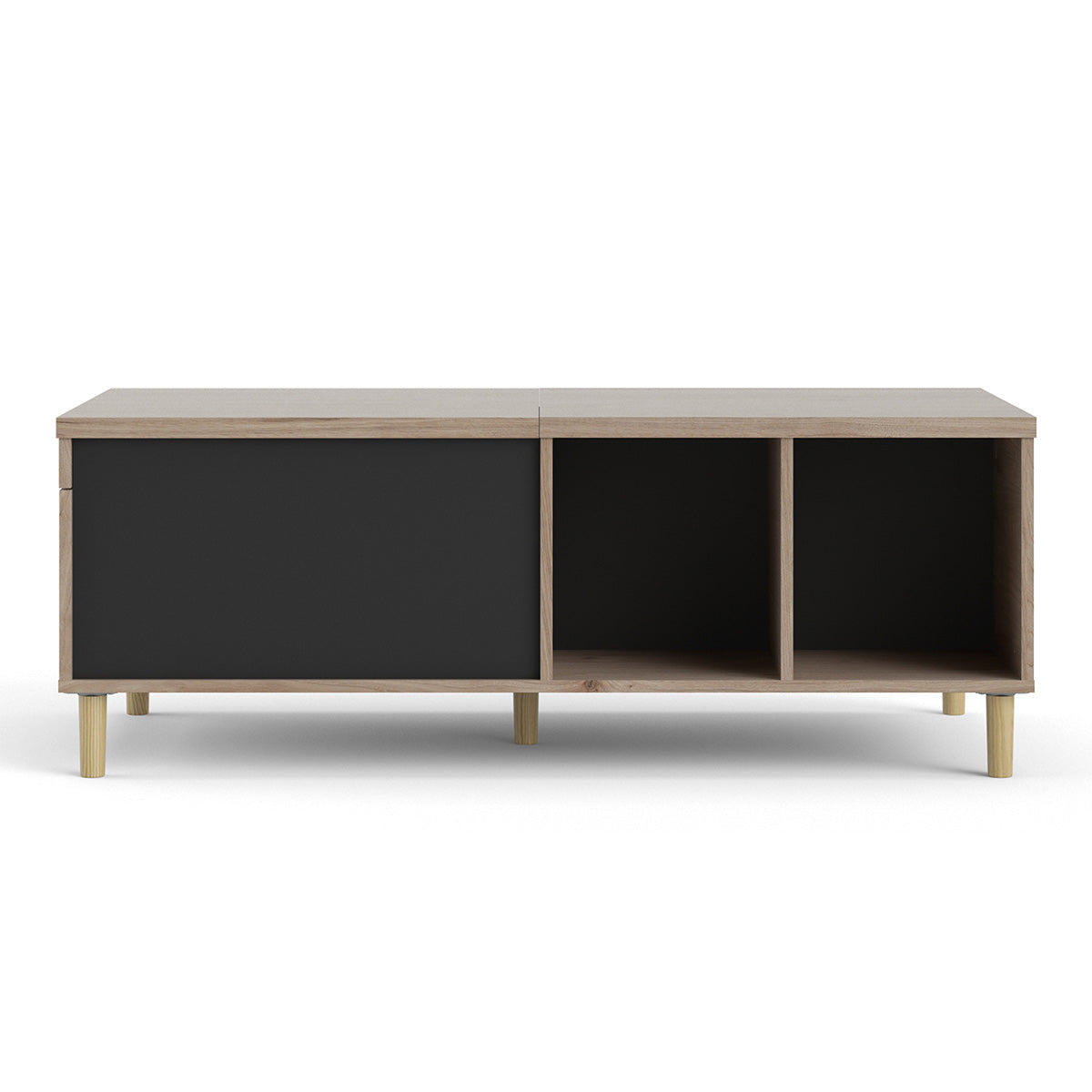 Wooden Coffee Table With Sliding Top in Jackson Hickory Oak - Rome