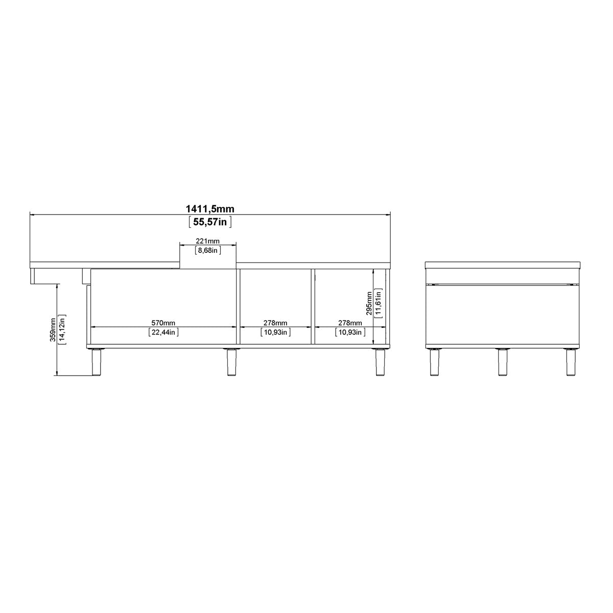 Wooden Coffee Table With Sliding Top in Jackson Hickory Oak - Rome