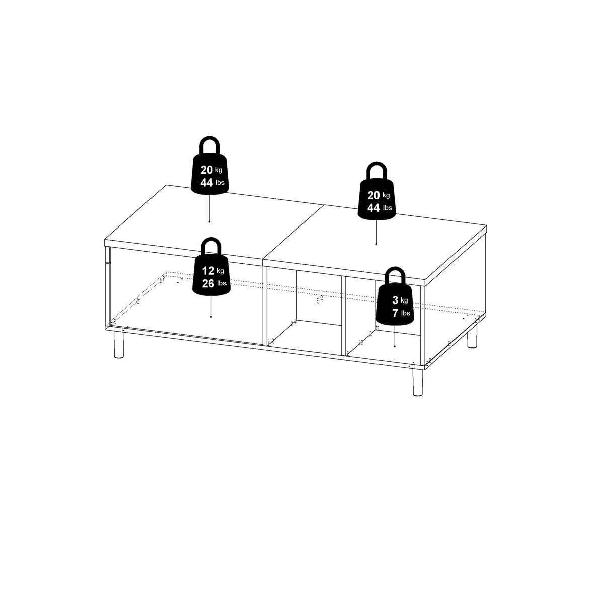 Wooden Coffee Table With Sliding Top in Jackson Hickory Oak - Rome