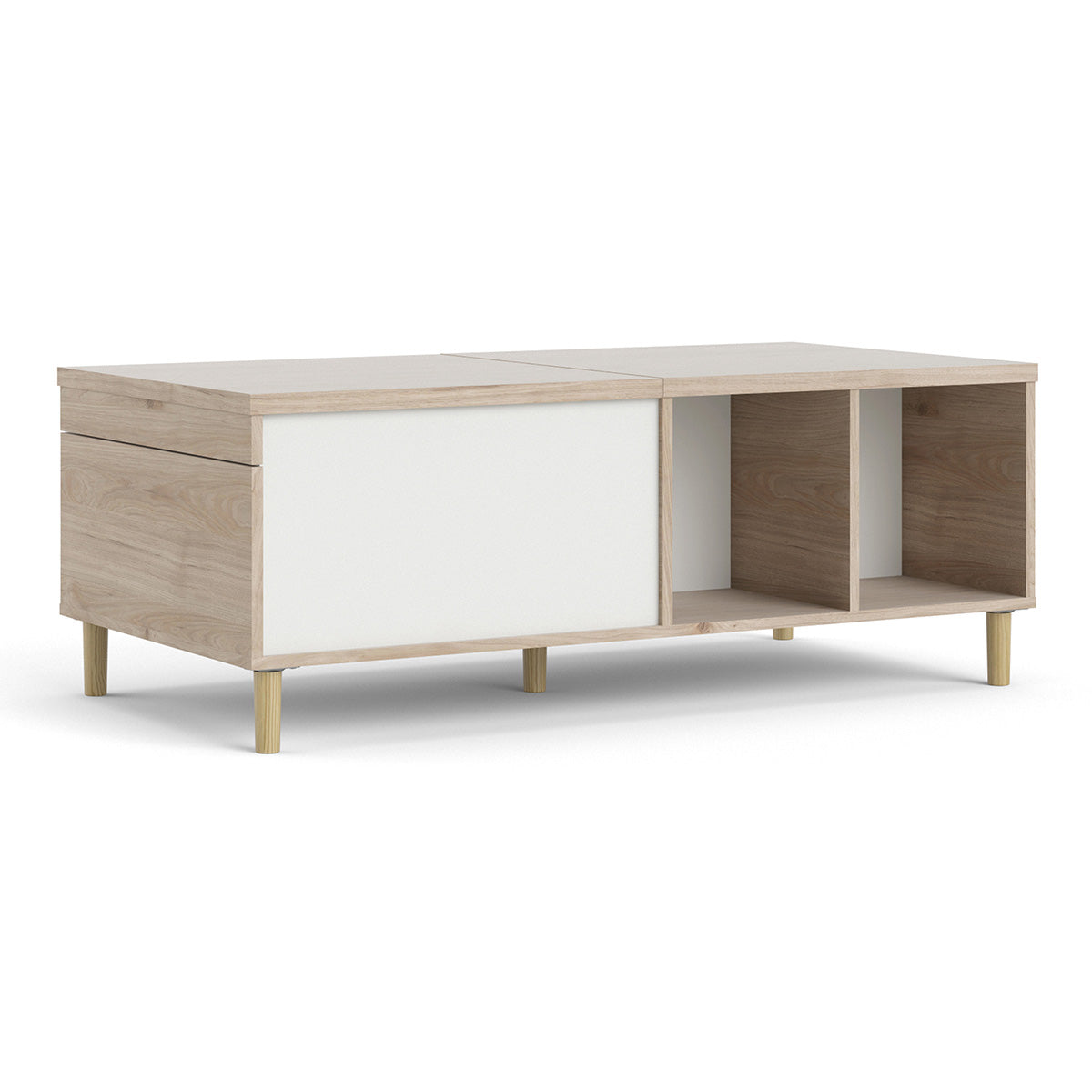 Wooden Coffee Table With Sliding Top in Jackson Hickory Oak - Rome