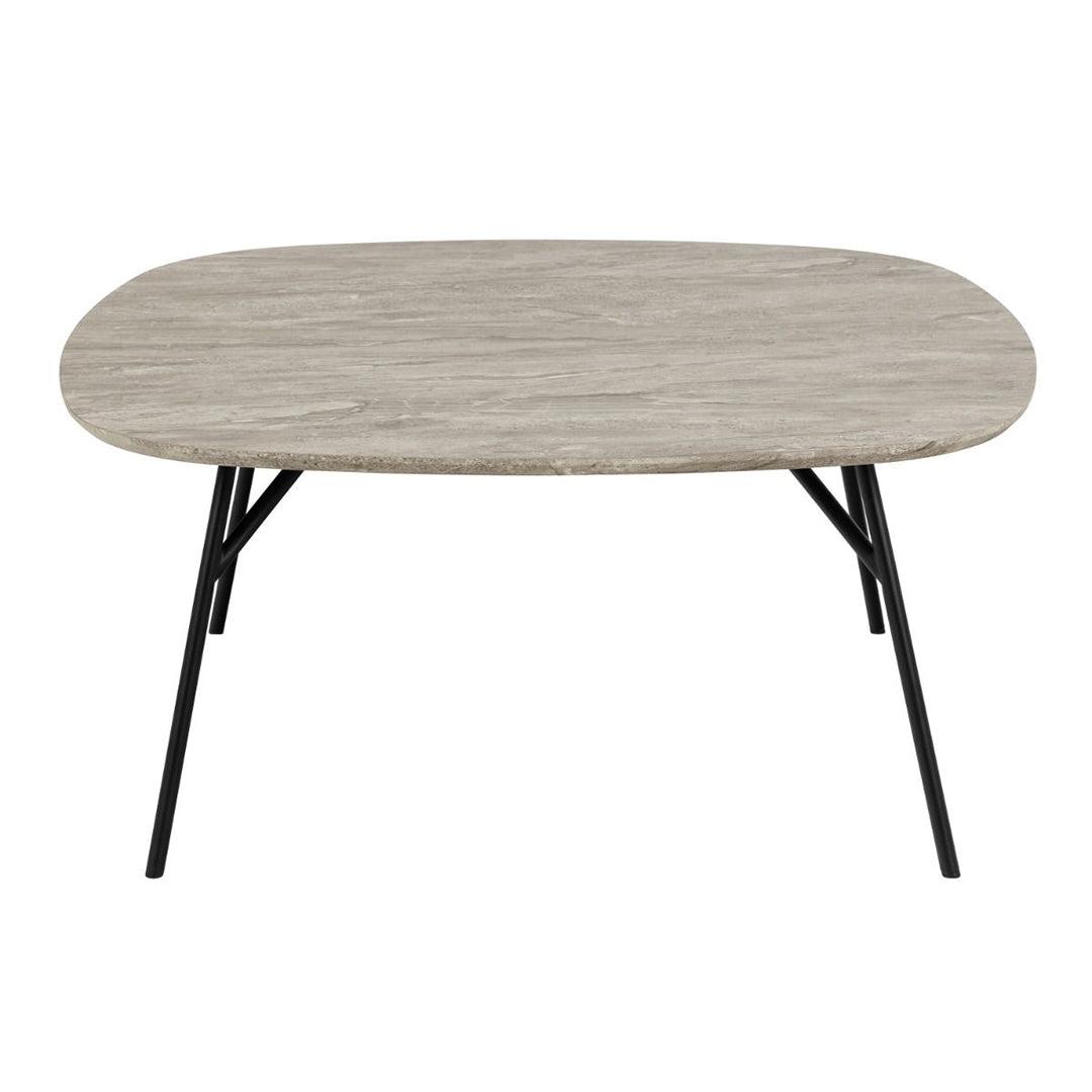 Wooden Coffee Table Square in Marble Effect - Caracas