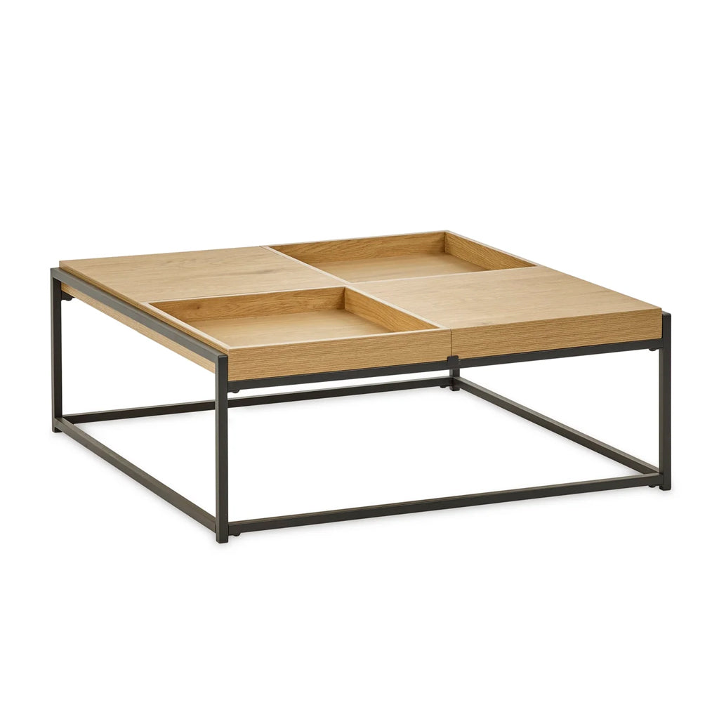 Wooden Coffee Table Square Tray - Ezra