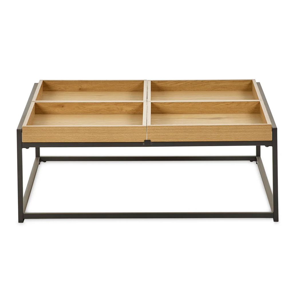 Wooden Coffee Table Square Tray - Ezra