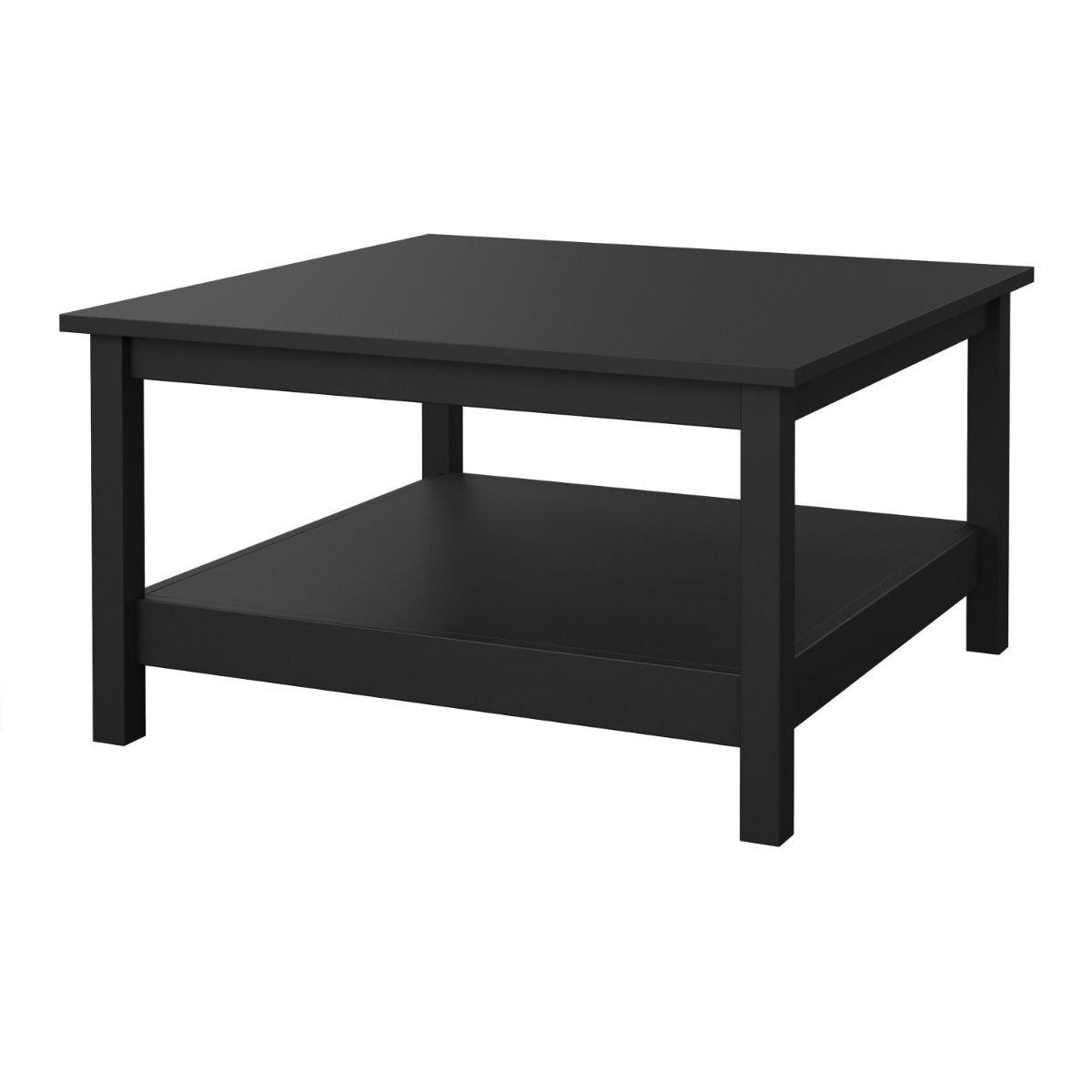 Wooden Coffee Table Square With Under Shelf - Madrid