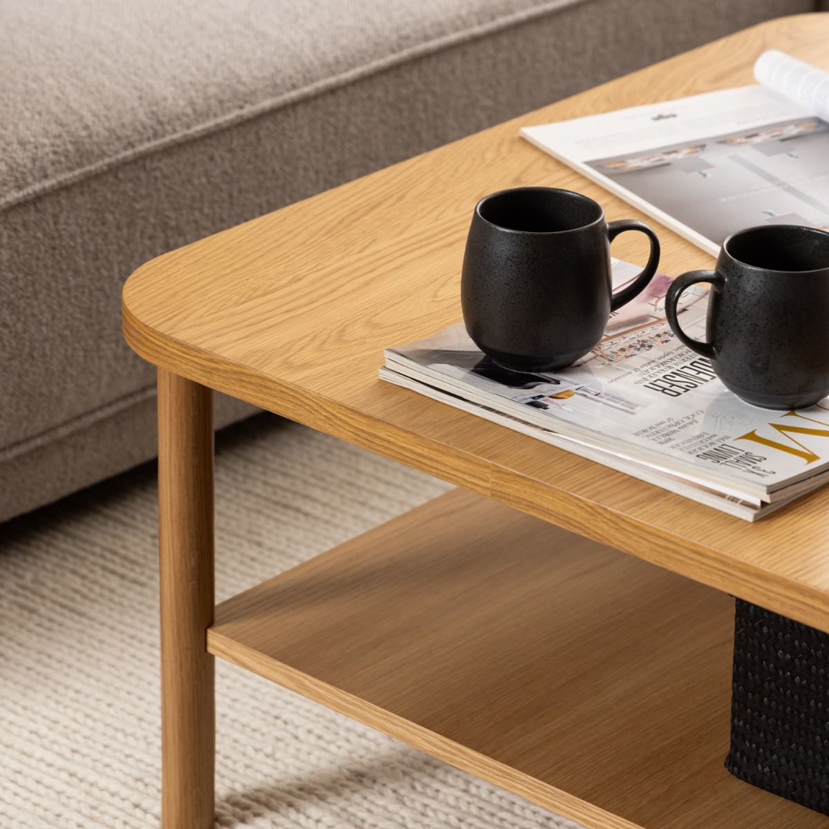 Wooden Coffee Table Square With Undershelf - Banbury