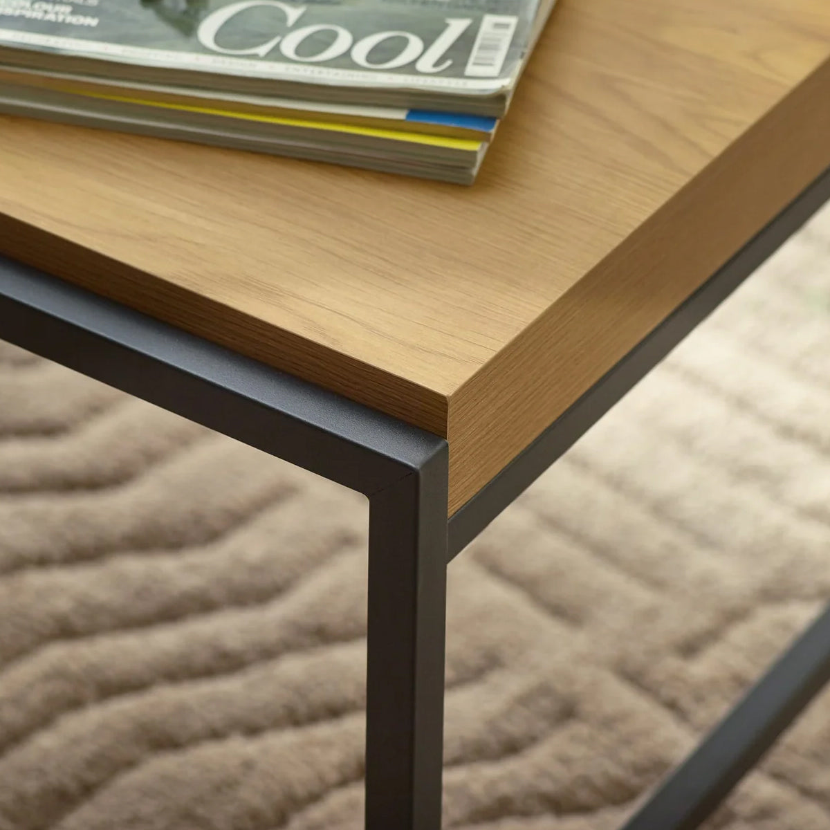 Wooden Coffee Table With Storage Tray - Reuben