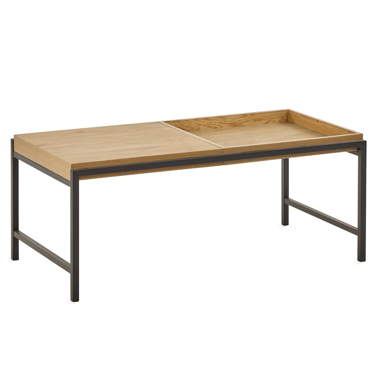 Wooden Coffee Table With Storage Tray - Reuben