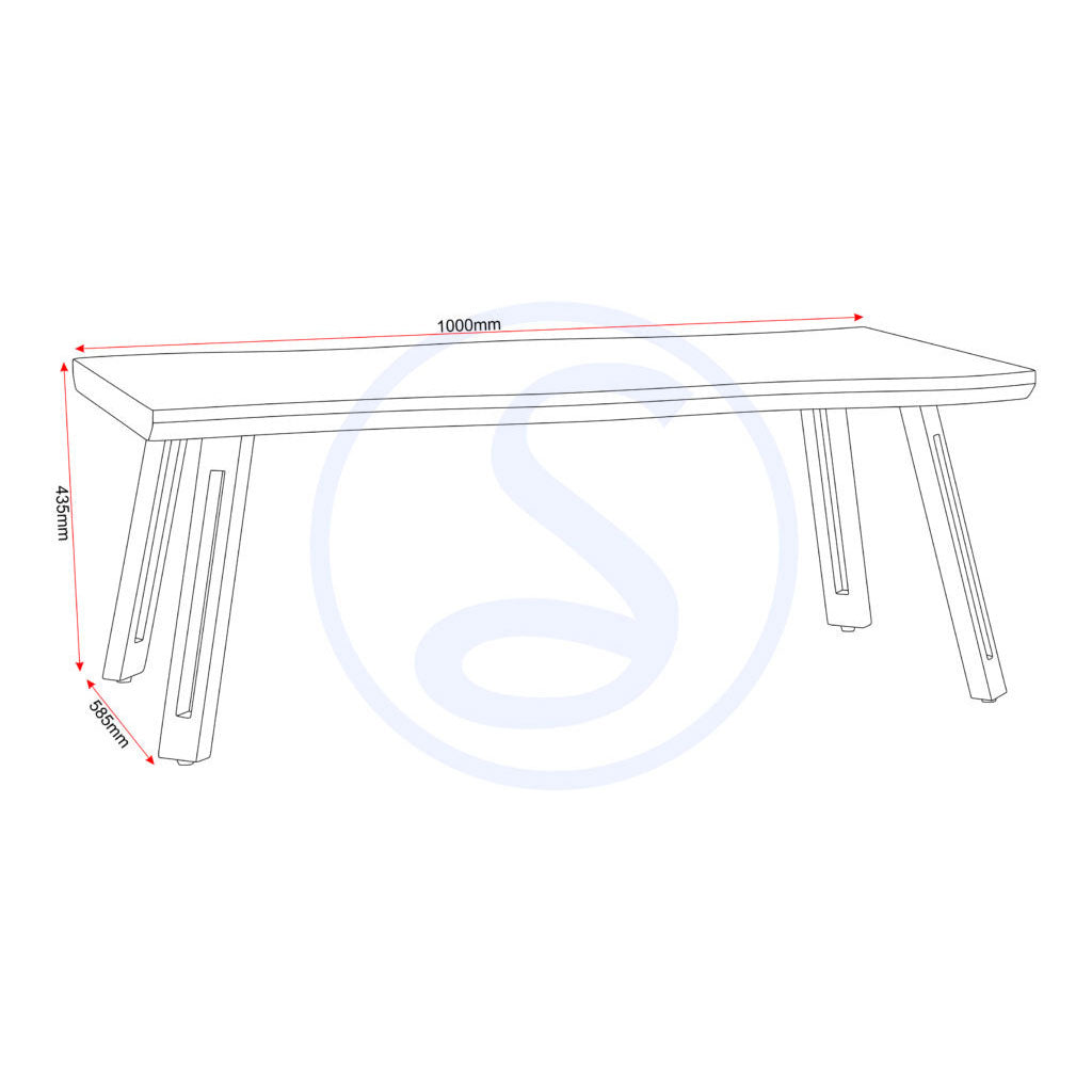 Wooden Coffee Table Wave Edge - Quebec