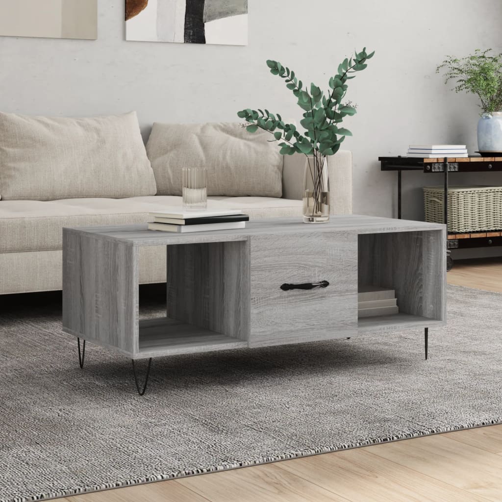Wooden Coffee Table 102cm Wide With 1 Door - Vantage Home