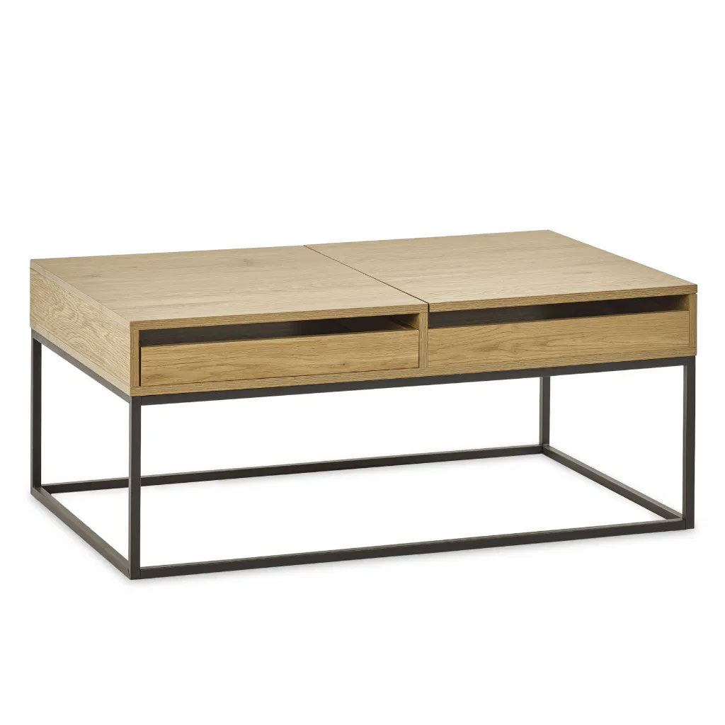 Wooden Coffee Table With 1 Drawer And Storage - Kade