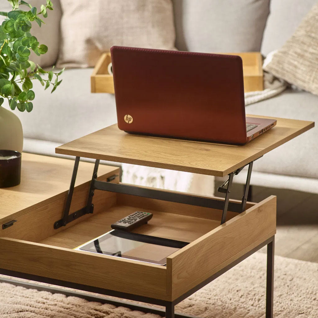 Wooden Coffee Table With 1 Drawer And Storage - Kade