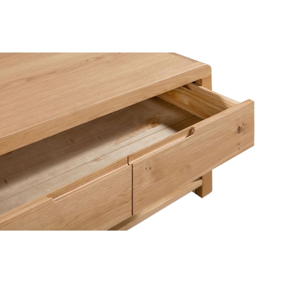 Wooden Coffee Table With 1 Drawer - Curve