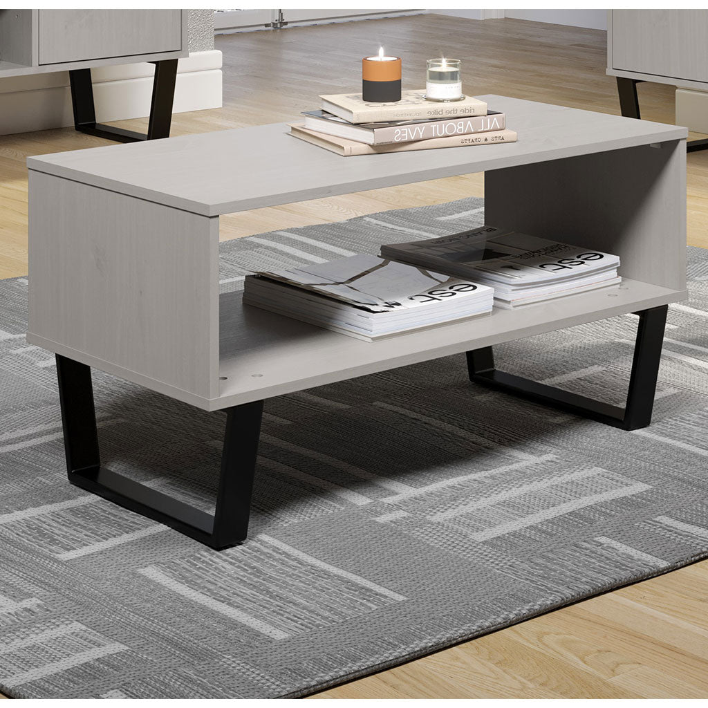 Wooden Coffee Table With 1 Shelf - Texas