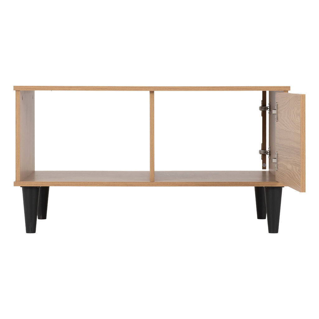 Wooden Coffee Table With 2 Doors - Tessa