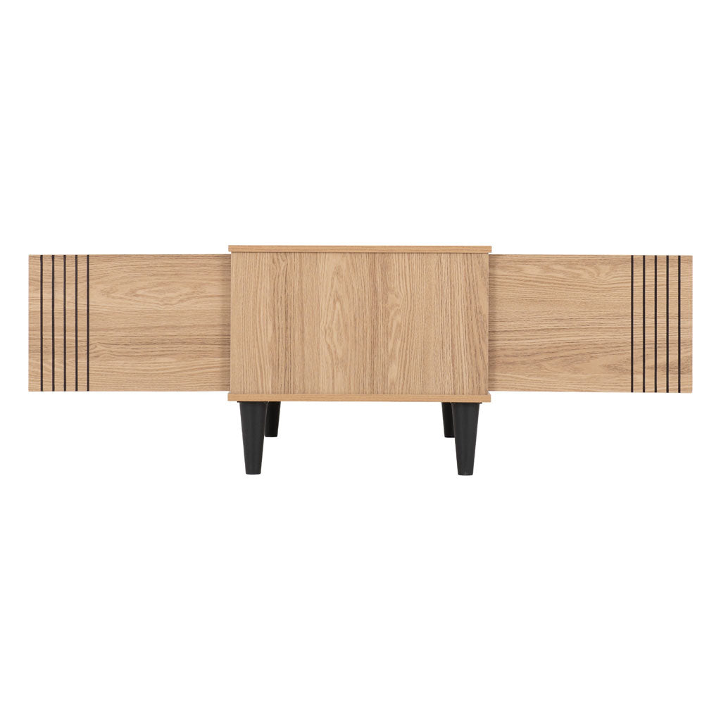 Wooden Coffee Table With 2 Doors - Tessa