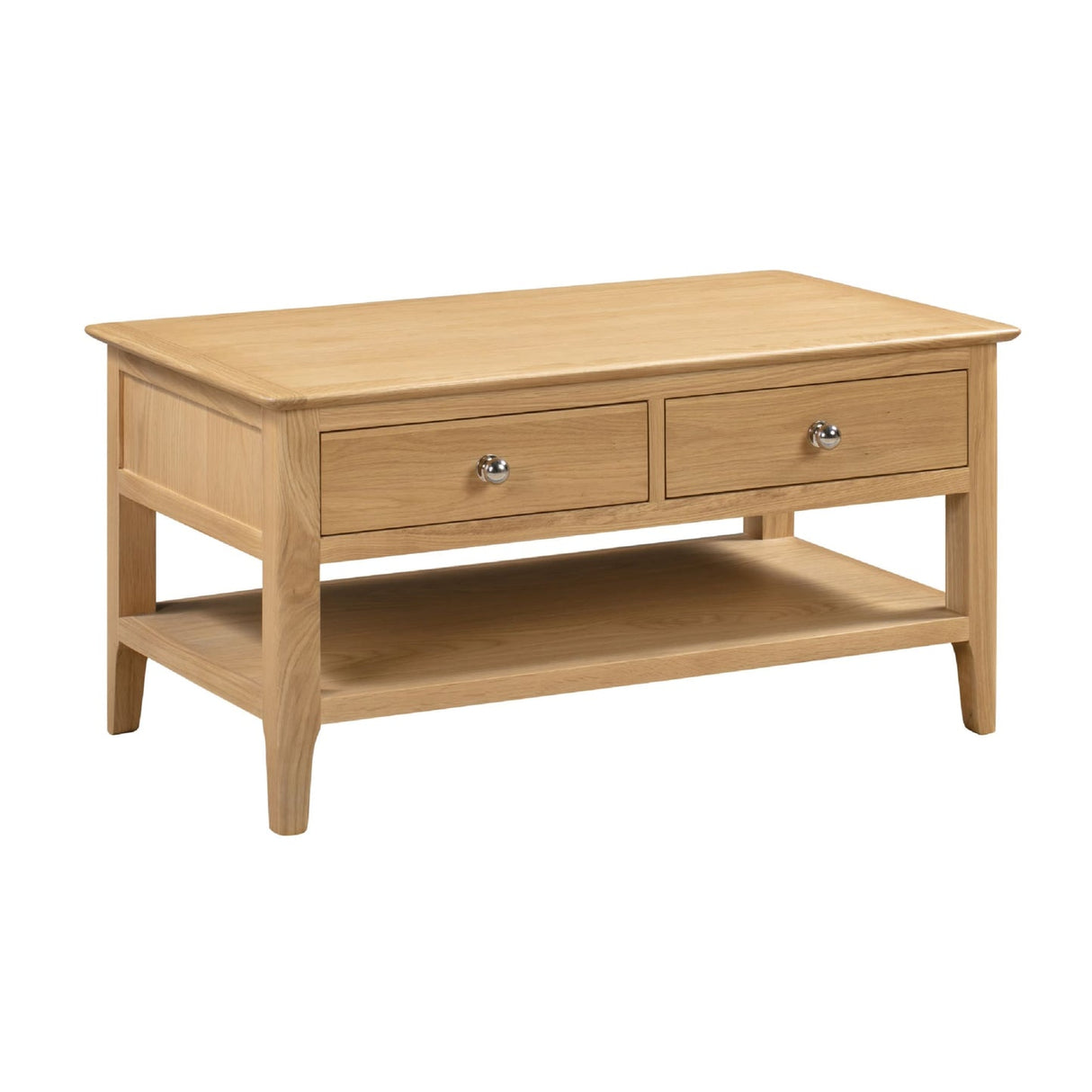 Wooden Coffee Table With 2 Drawers - Cotswold