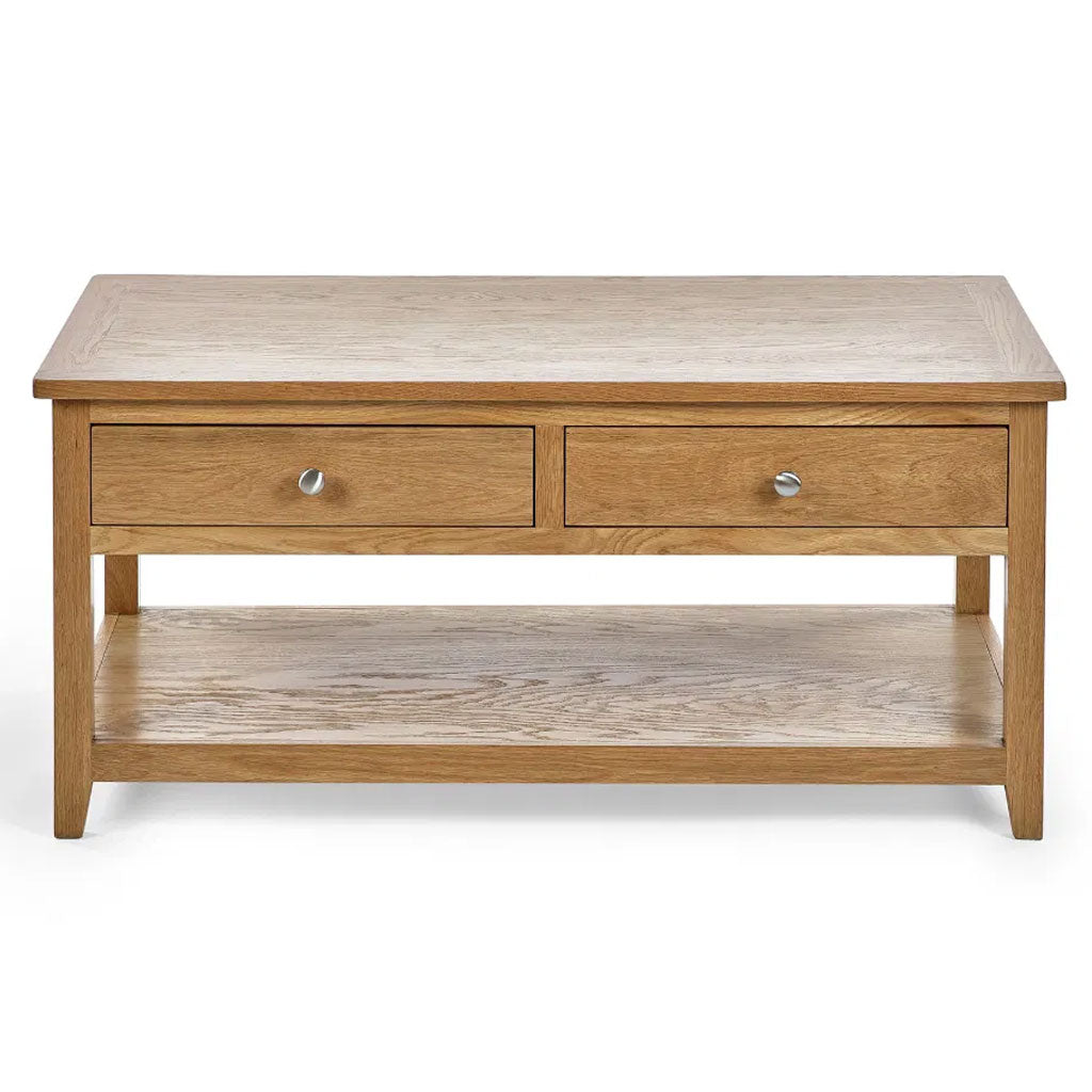 Wooden Coffee Table With 2 Drawers - Mallory