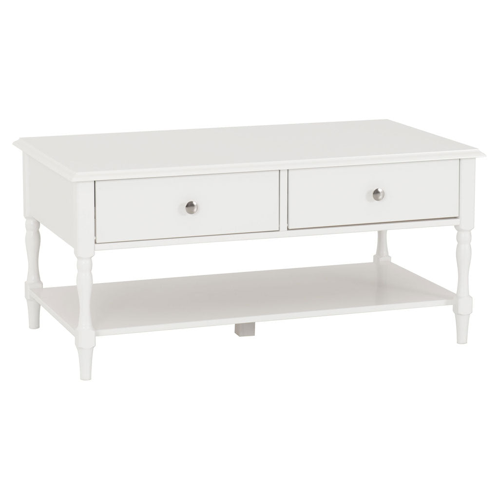 Wooden Coffee Table With 2 Drawers - Stratford