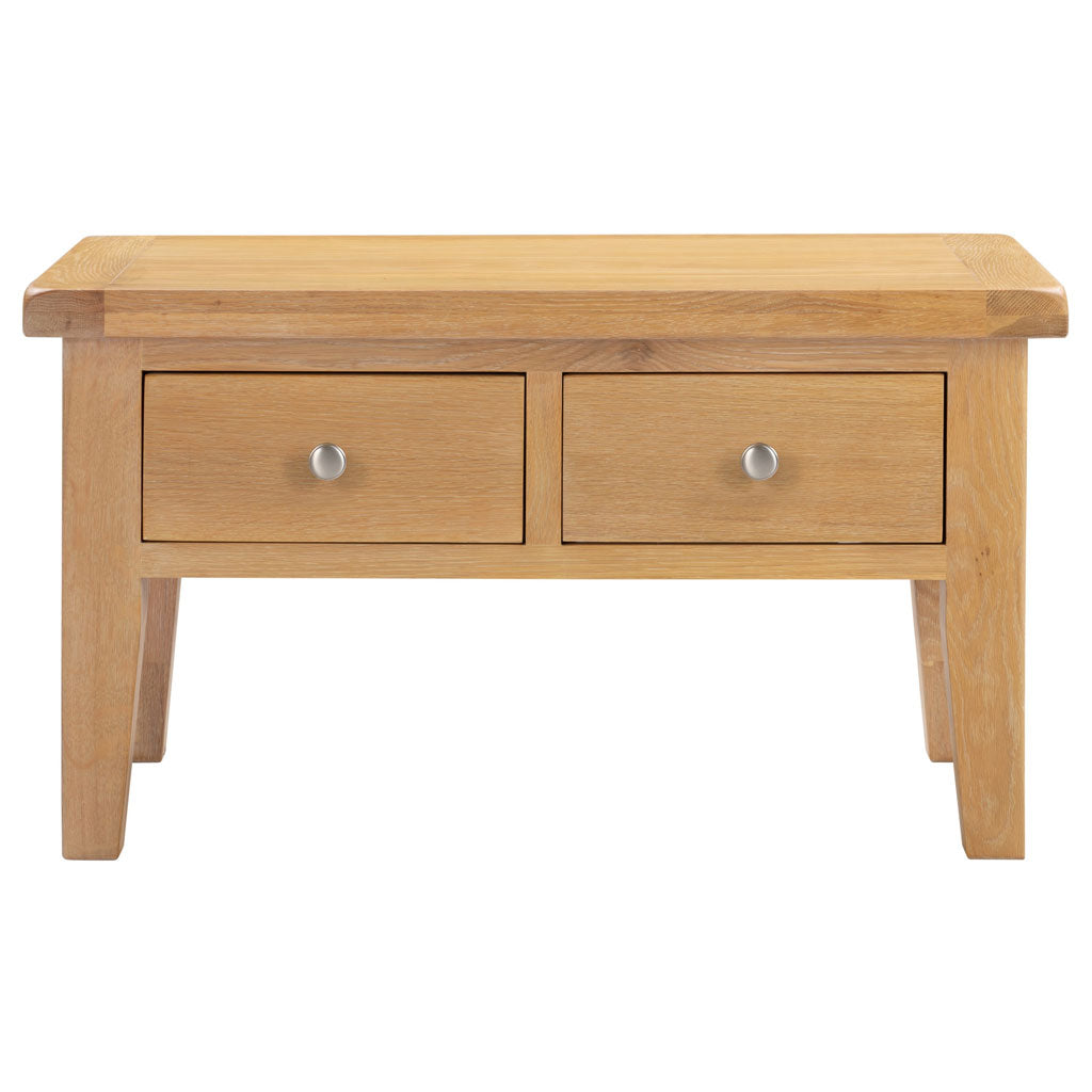 Wooden Coffee Table With 2 Drawers - Windsor