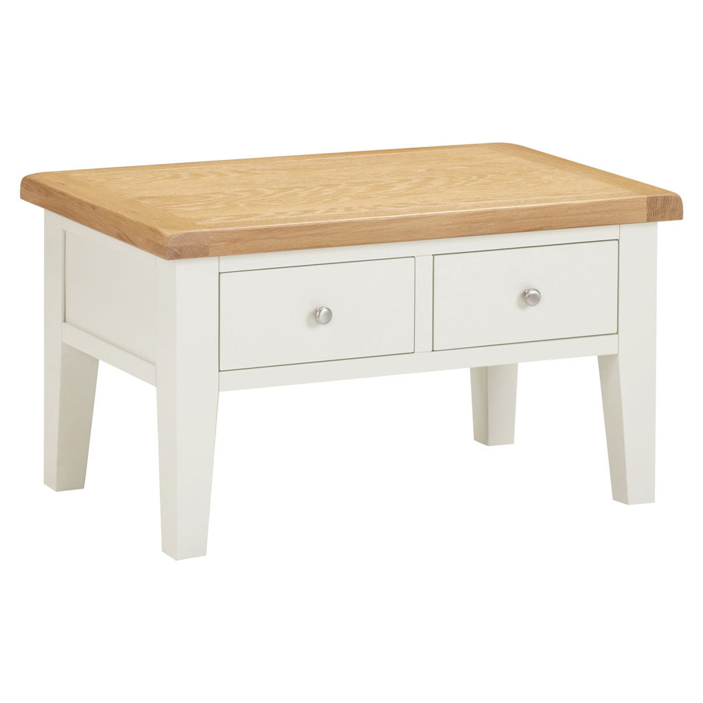 Wooden Coffee Table With 2 Drawers - Windsor