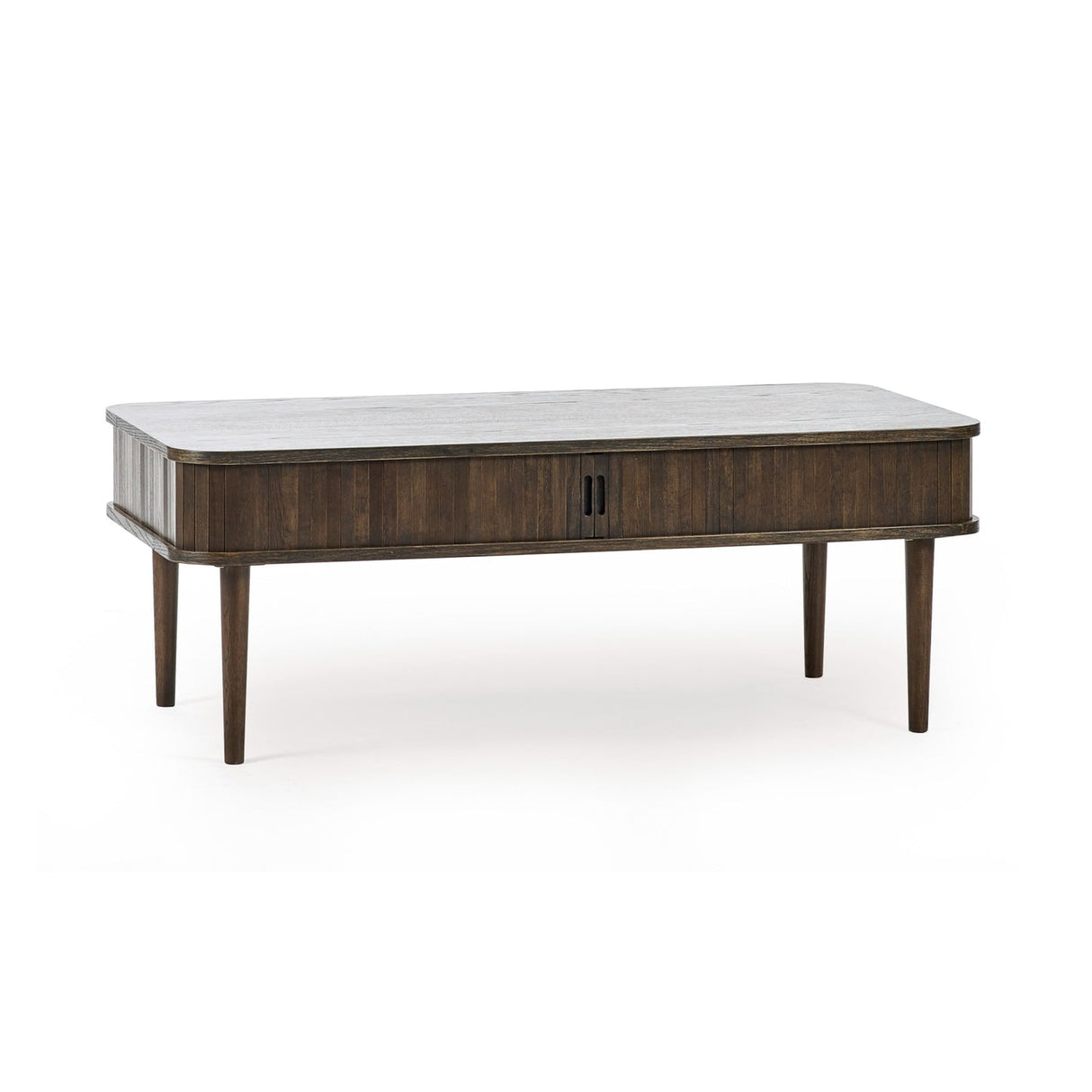 Wooden Coffee Table With 2 Sliding Doors - Arya
