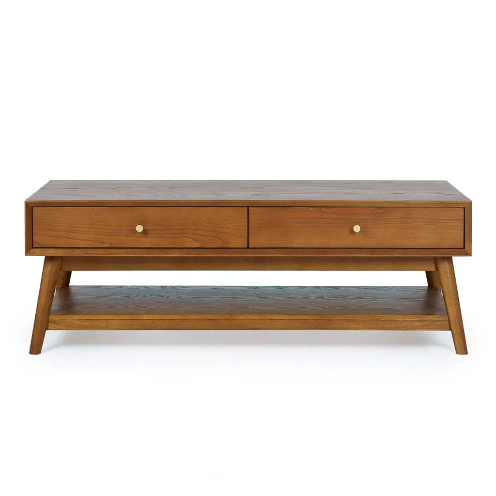 Wooden Coffee Table With 4 Drawers - Lowry