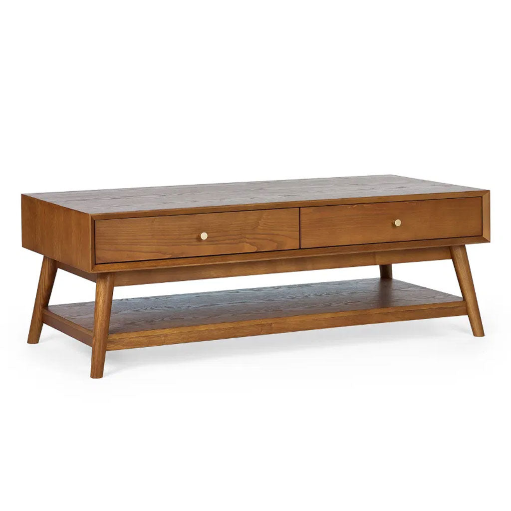 Wooden Coffee Table With 4 Drawers - Lowry