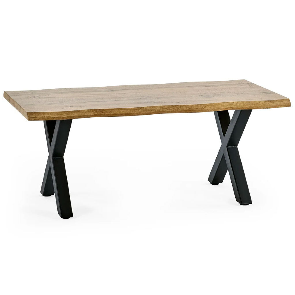 Wooden Coffee Table With Black Legs - Harvey