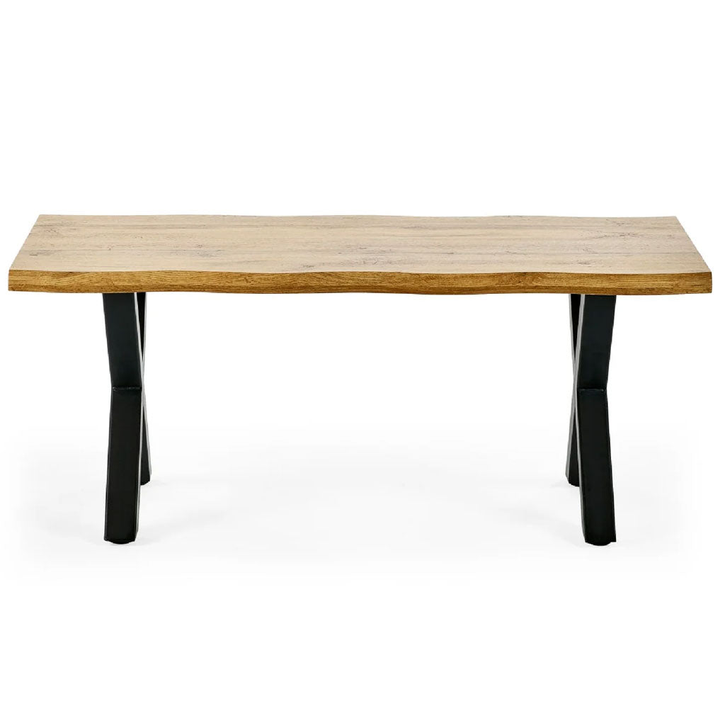 Wooden Coffee Table With Black Legs - Harvey
