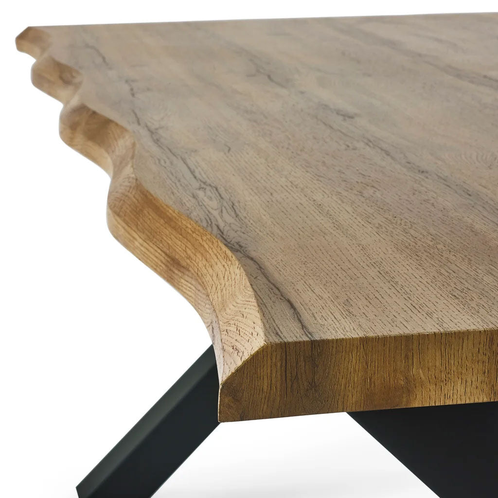 Wooden Coffee Table With Black Legs - Harvey