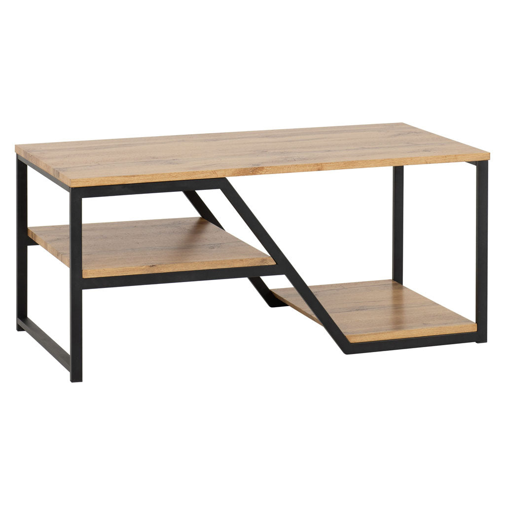 Wooden Coffee Table With Metal Frame - Durham