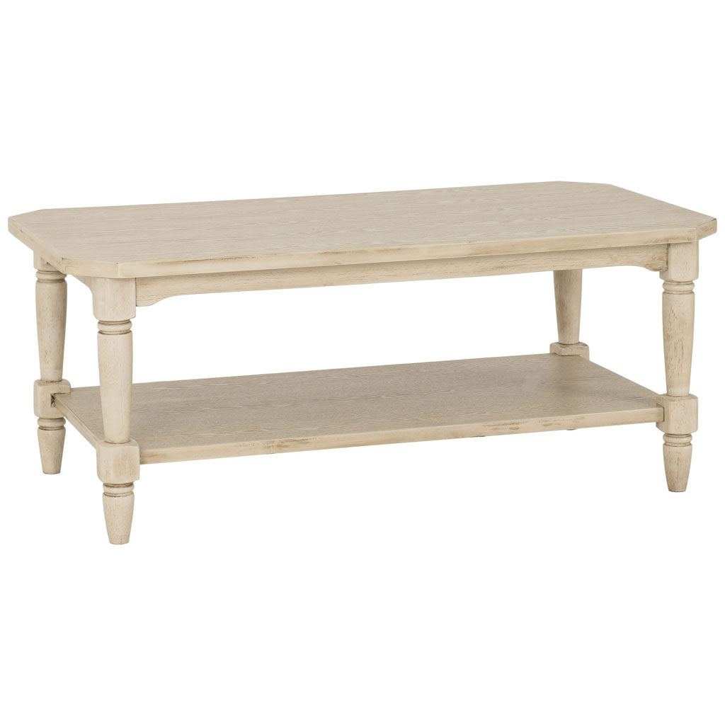 Wooden Coffee Table With Under Shelf - Chantilly
