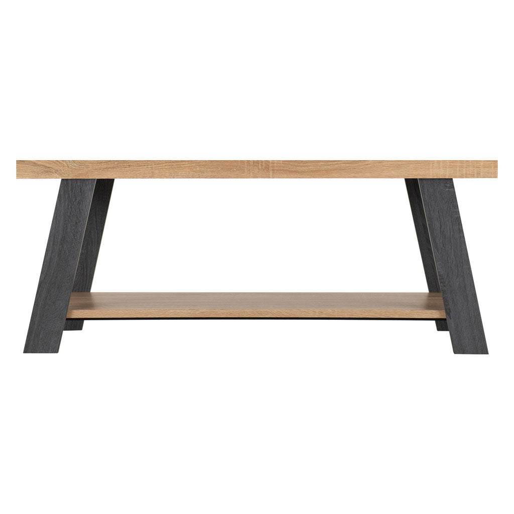 Wooden Coffee Table With Undershelf - Eddie