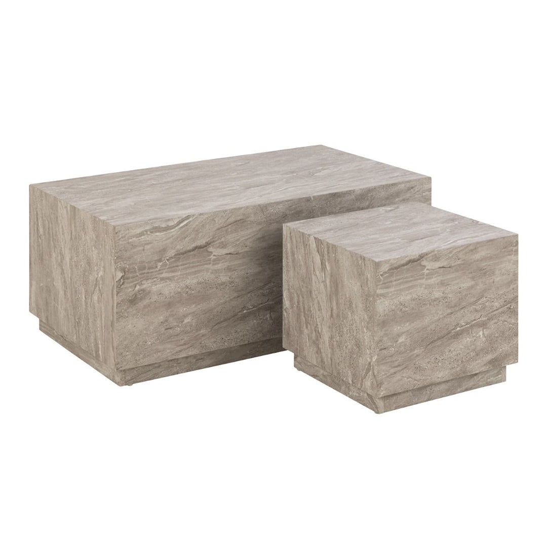 Wooden Coffee Tables in Set Of 2 Rectangular - Dice