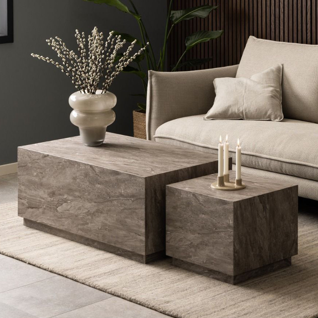 Wooden Coffee Tables in Set Of 2 Rectangular - Dice