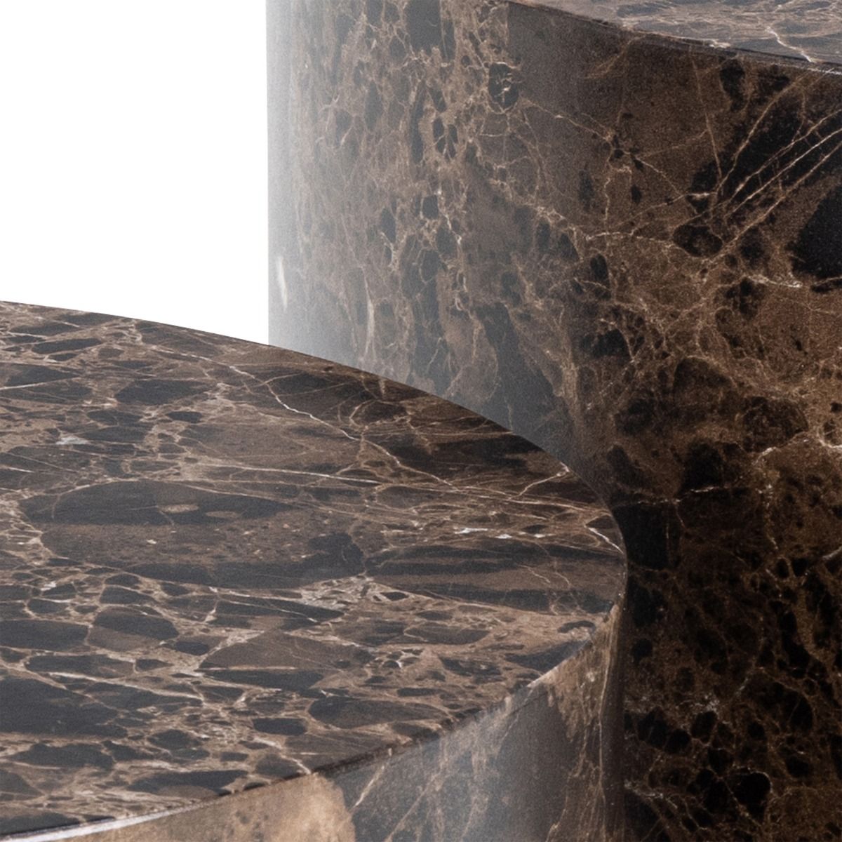 Wooden Coffee Tables in Set Of 2 Round - Dice